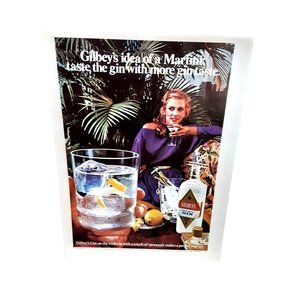 1981 Gilbeys Gin Original Print Ad Vintage